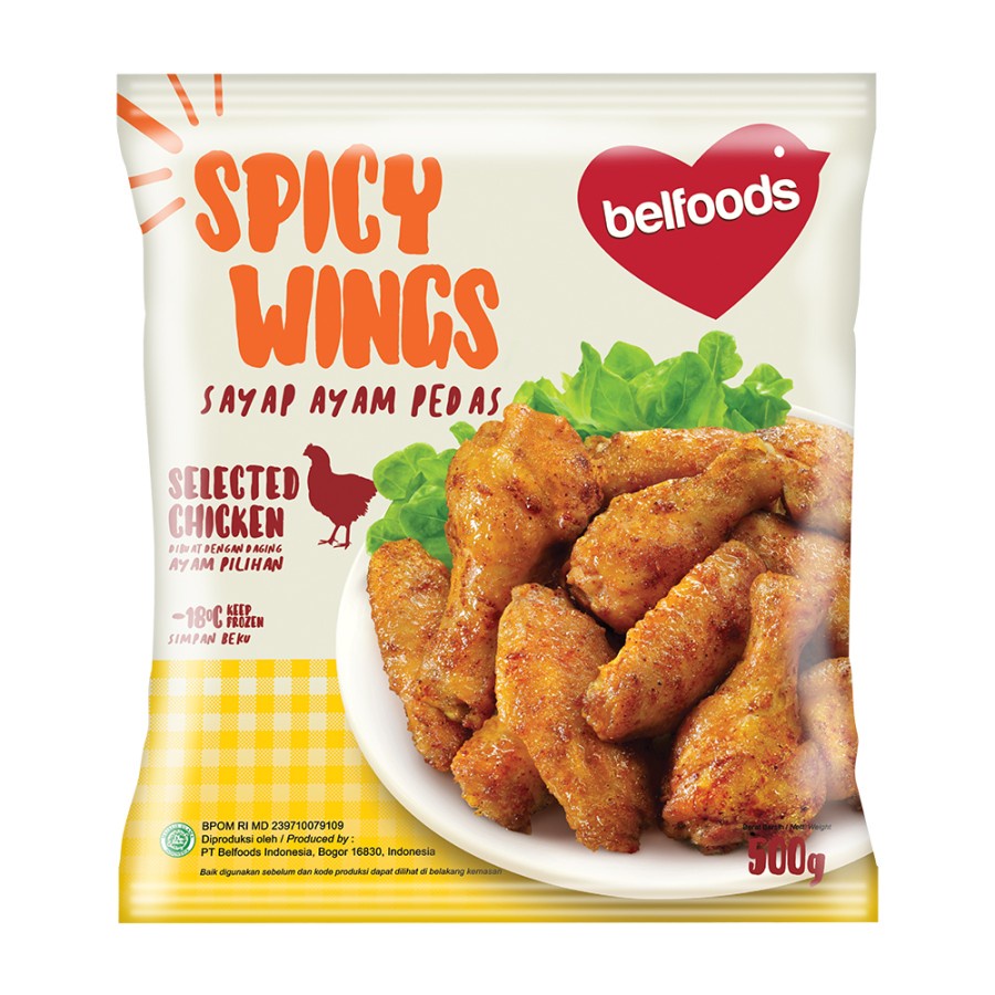 SPICY WING BELFOODS 500GR SAYAP AYAM PEDAS HALAL