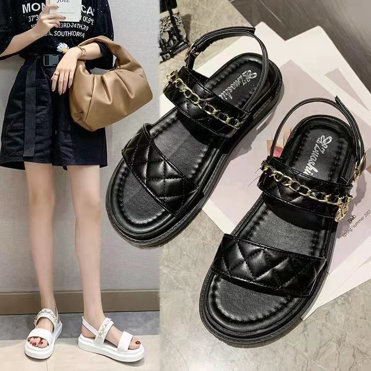 TBIG [COD] Size 35 - 40 Sandal Tali Wanita Import SACHIE Korea Style Santai Wanita Remaja Wedges