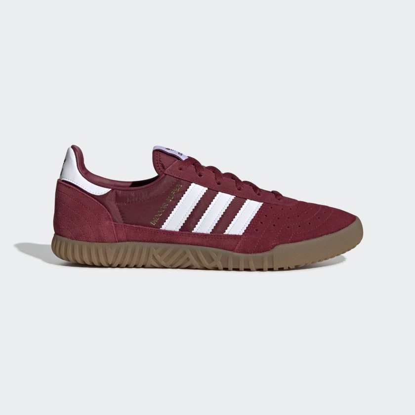 Sneakers Pria Adidas Indoor Super Trainers Maroon White Original - EF9177