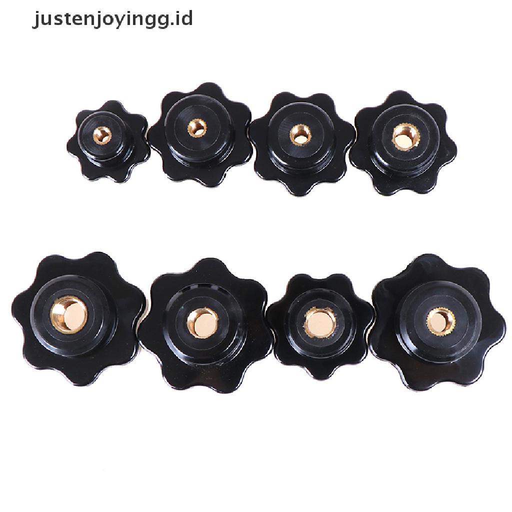 // justenjoyingg.id // M5/M6/M8/M10/M12 Female Thread Seven Star Shaped Head Clamping Nuts Knob ~