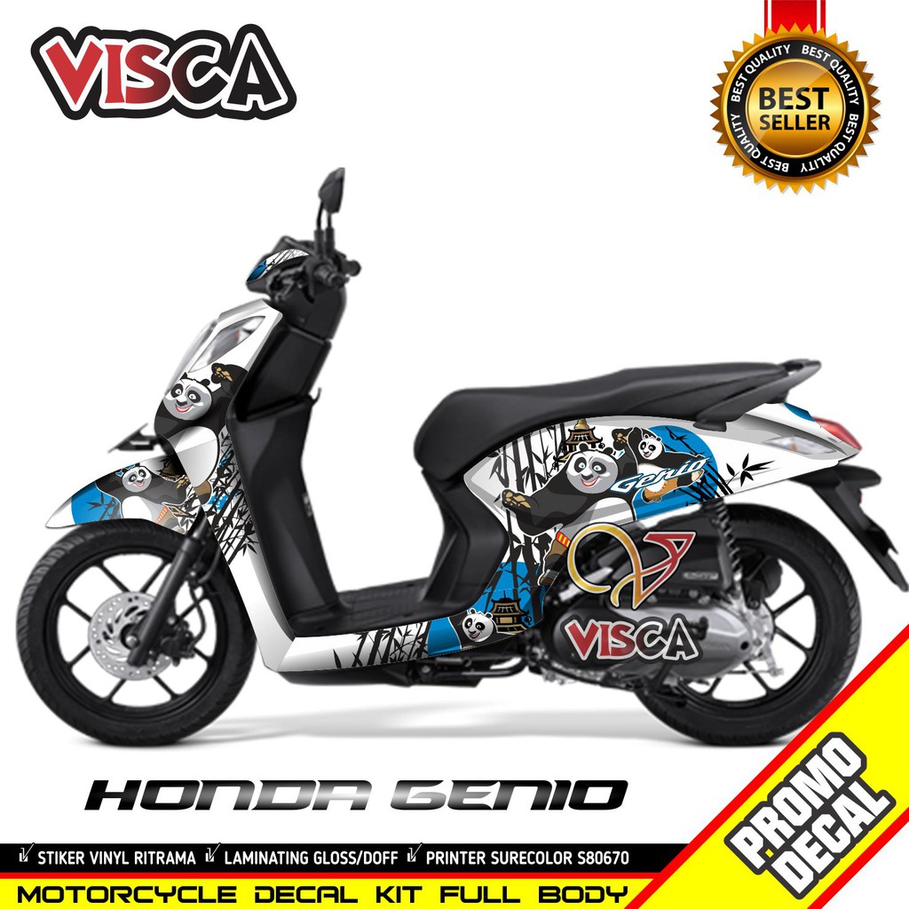 decal genio full body stiker motor genio stiker genio full body sticker motor genio Panda