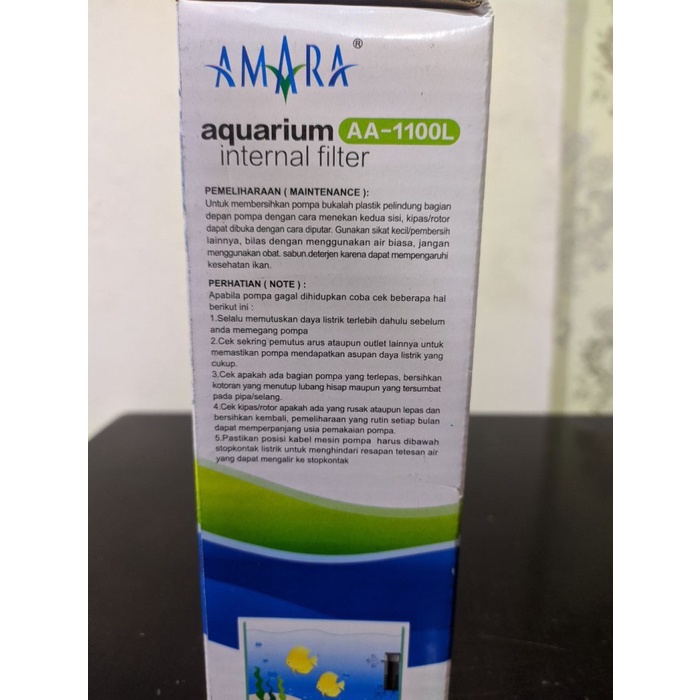 Pompa Air Celup Filter Internal Aquarium Amara AA-1100L AA1100L AA 1100L Mesin Akuarium Murah