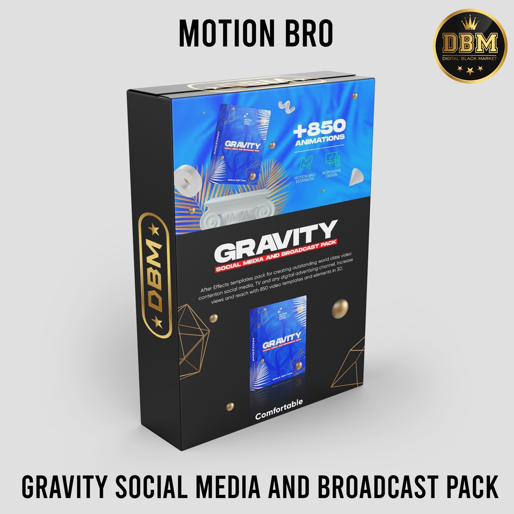 Motion Bro - Gravity Social Media And Broadcast Pack - After Effect (Extension)