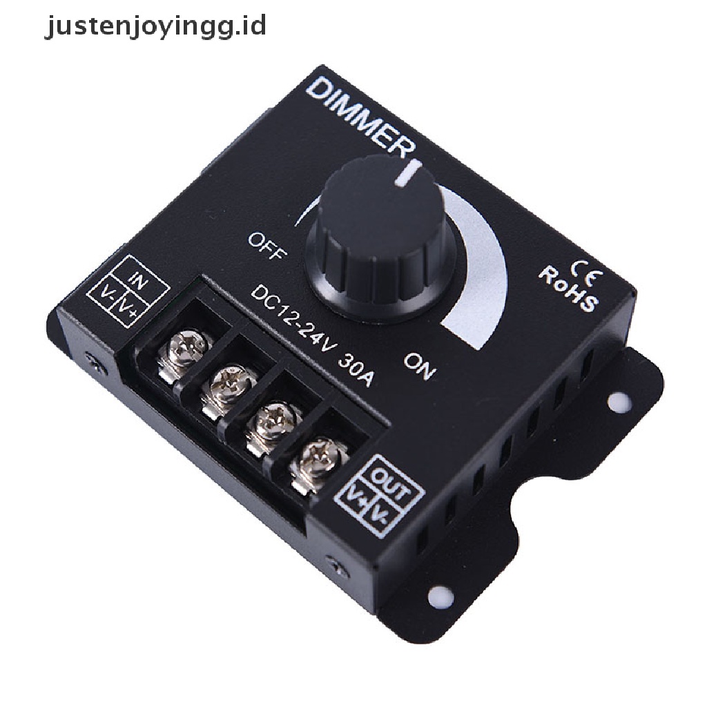 // justenjoyingg.id // 1pc dc12v/24v 30a led switch dimmer controller for led strip single color black ~