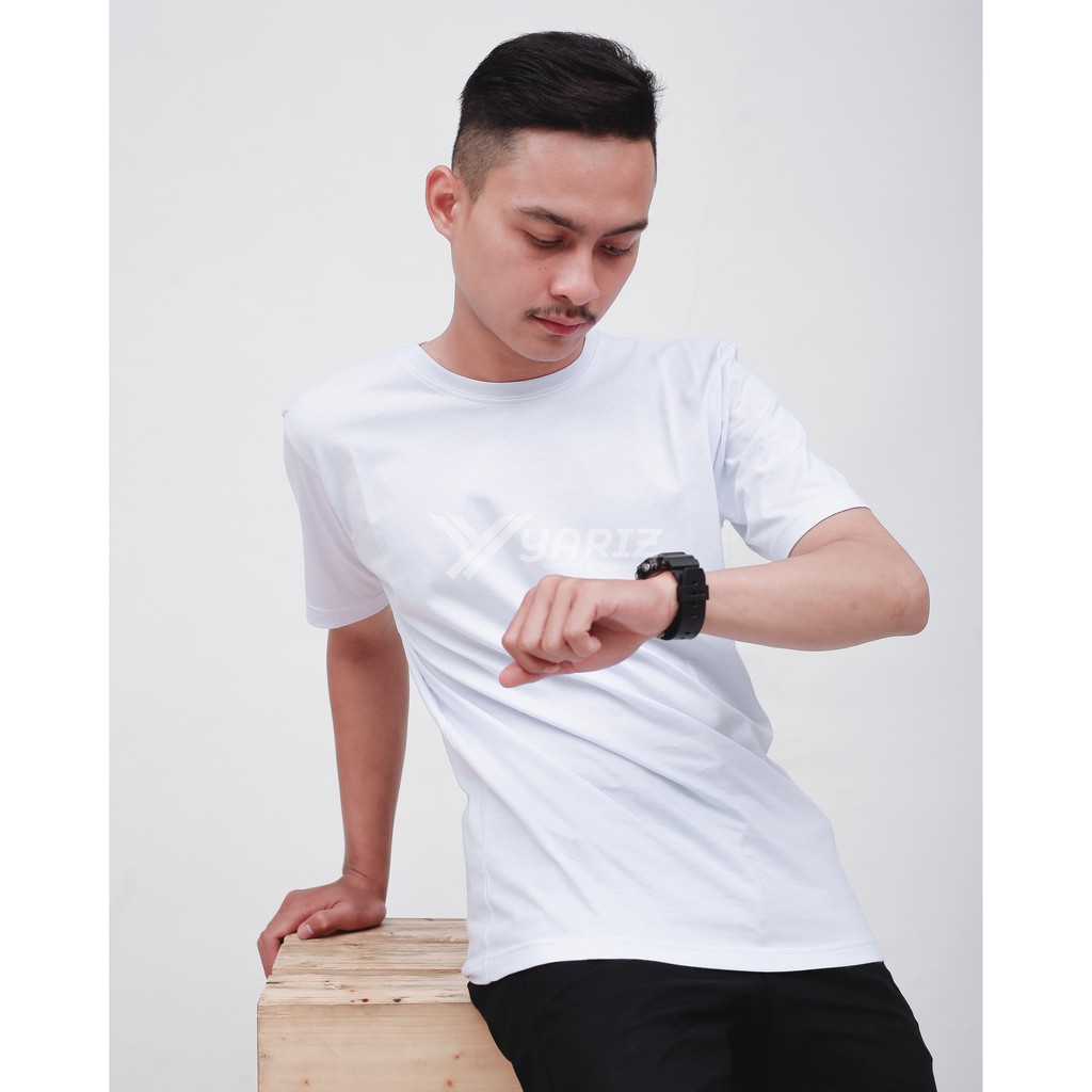 BASIC TSHIRT POLOS WHITE BLUISH
