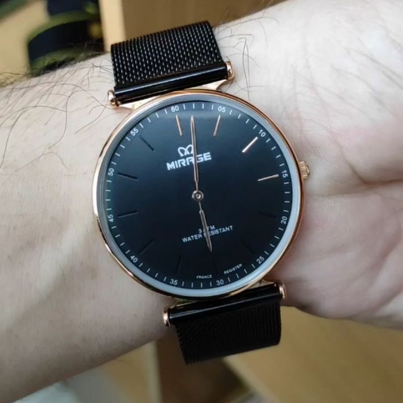 jam tangan mirage pria rantai pasir original