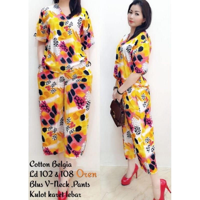 Stelan kulot cotton belgia leher v sn892