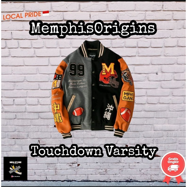 MEMPHISORIGINS - TOUCHDOWN VARSITY JACKET / MEMPHIS ORIGINS - TOUCHDOWN VARSITY JAKET