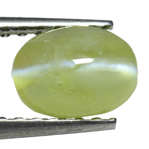 Oval Cabochon 0.98ct 6.19x4.59x3.15mm Natural Green Cat's Eye Alexandrite, Madagascar AXD103