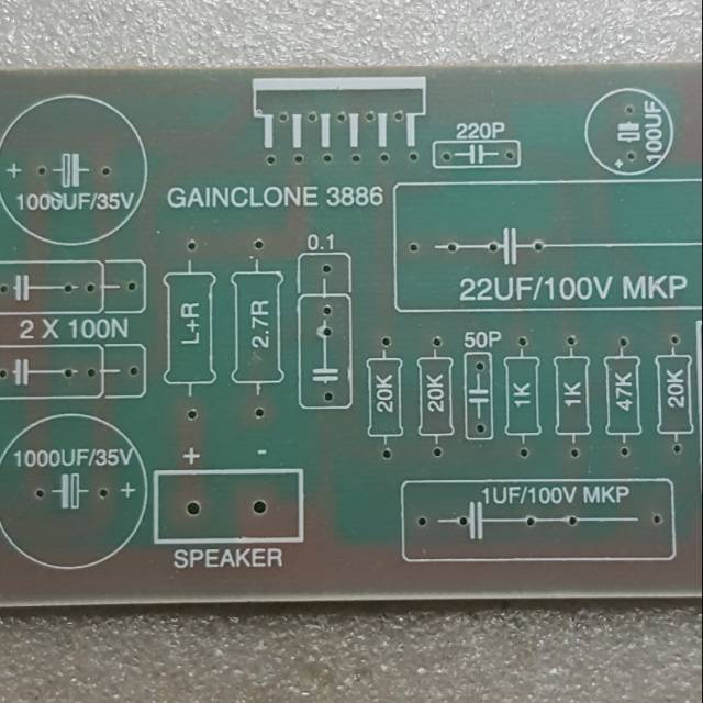Gainclone PCB ĹM3886 Bahan Fiberglass