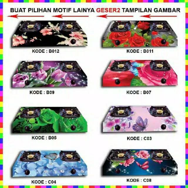 Stc Set Kulkas Kompor Motif Hk Ungu