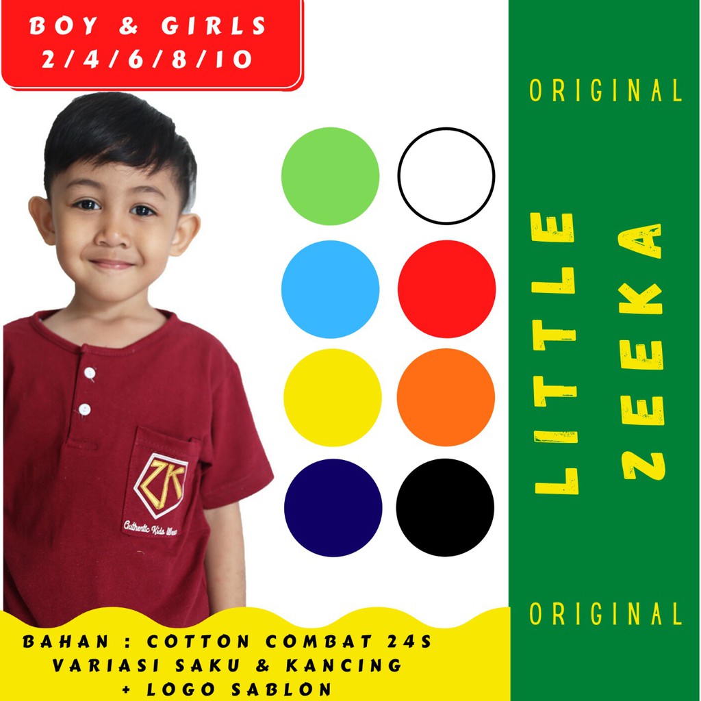  Kaos  Polos  Anak  Remaja Laki Perempuan  3 10 tahun Shopee 