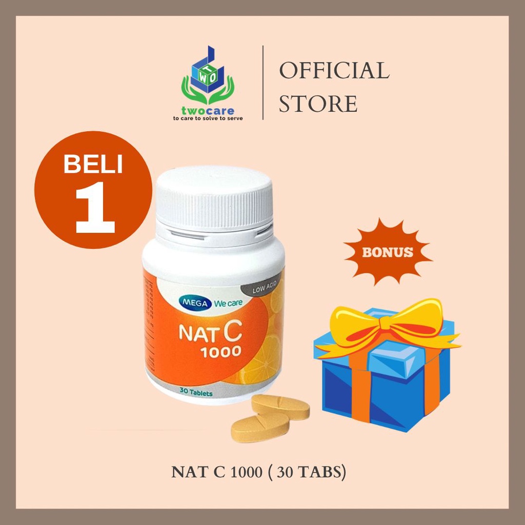 Jual Mega We Care NAT C 1000 Mg 30 Tablet Vitamin C Daya Tahan Tubuh