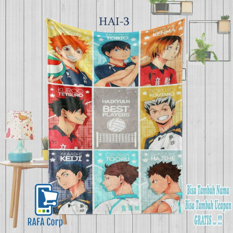Haikyuu - selimut haikyuu - selimut anime haikyuu - selimut karakter haikyuu - anime - custom - anim