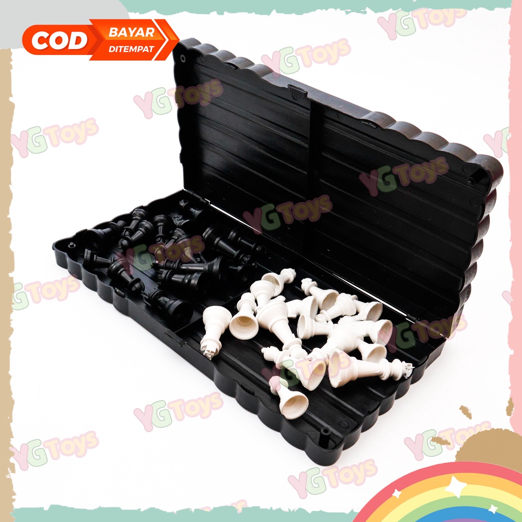 YGtoys Papan Catur Lipat Plastik Ukuran Medium Besar Folding Chess Board