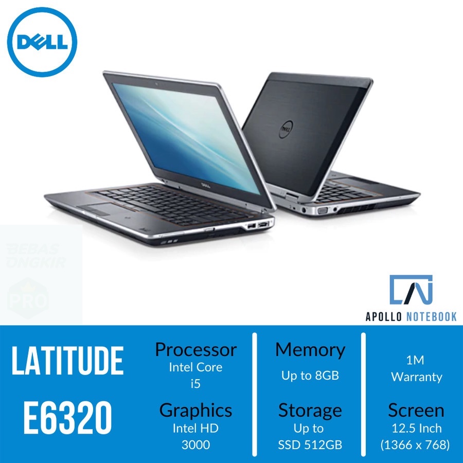 Laptop Dell Latitude E6320 Intel Core i5 - Second Murah Berkualitas