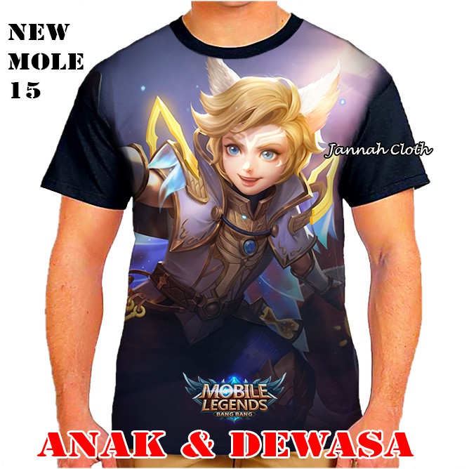 Baju Kaos 3D Mobile Legends Hero Harith Lightborn Inspirer Print