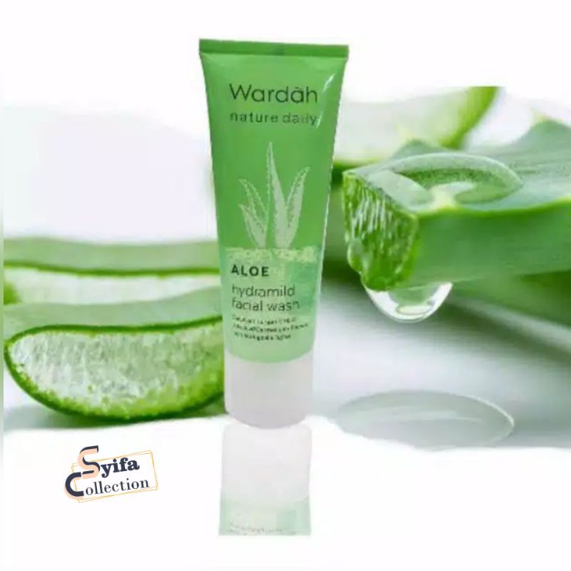 (COD) Wardah Nature Daily Aloe Hydramild Facial Wash / Sabun Cuci Muka Aloe Vera / Pembersih Wajah W