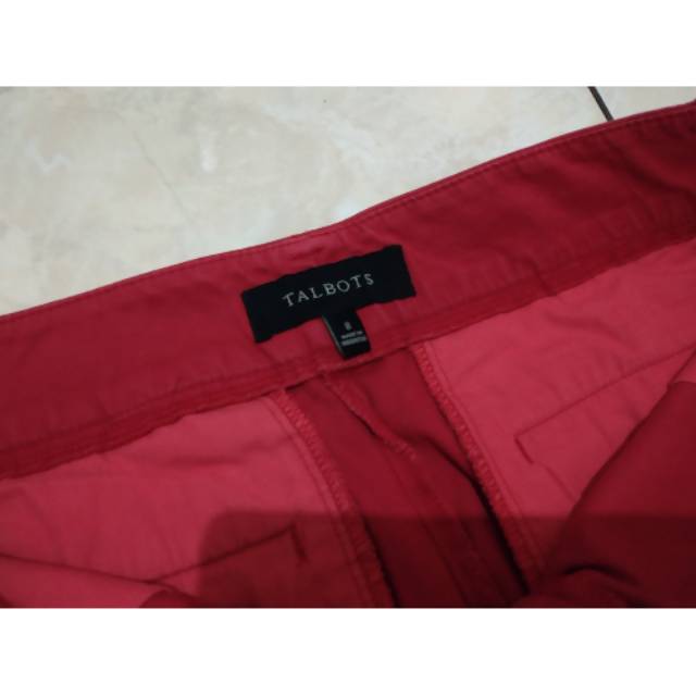Celana pendek merah, talbots, secondhand, preloved