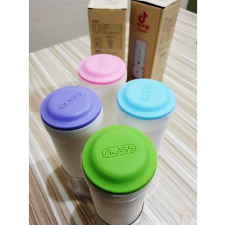 [PROMO]Botol Minum Kaca Tik T0k / Wadah Beling 350ml Kho Ing Cup Tikt0k H441