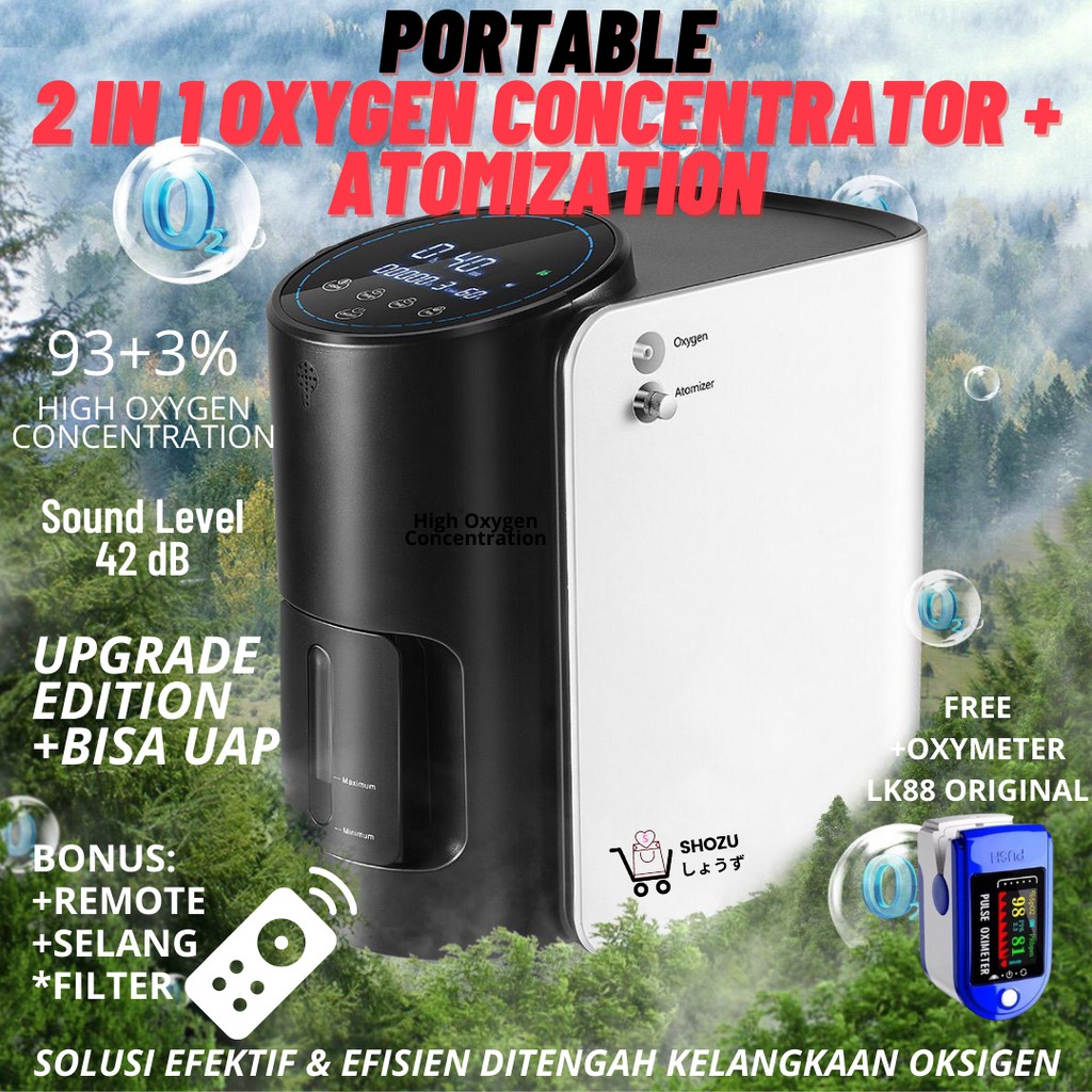 Oxygen Concentrator 93-95%Portable Generator Oksigen Konsentrator 1-7L
