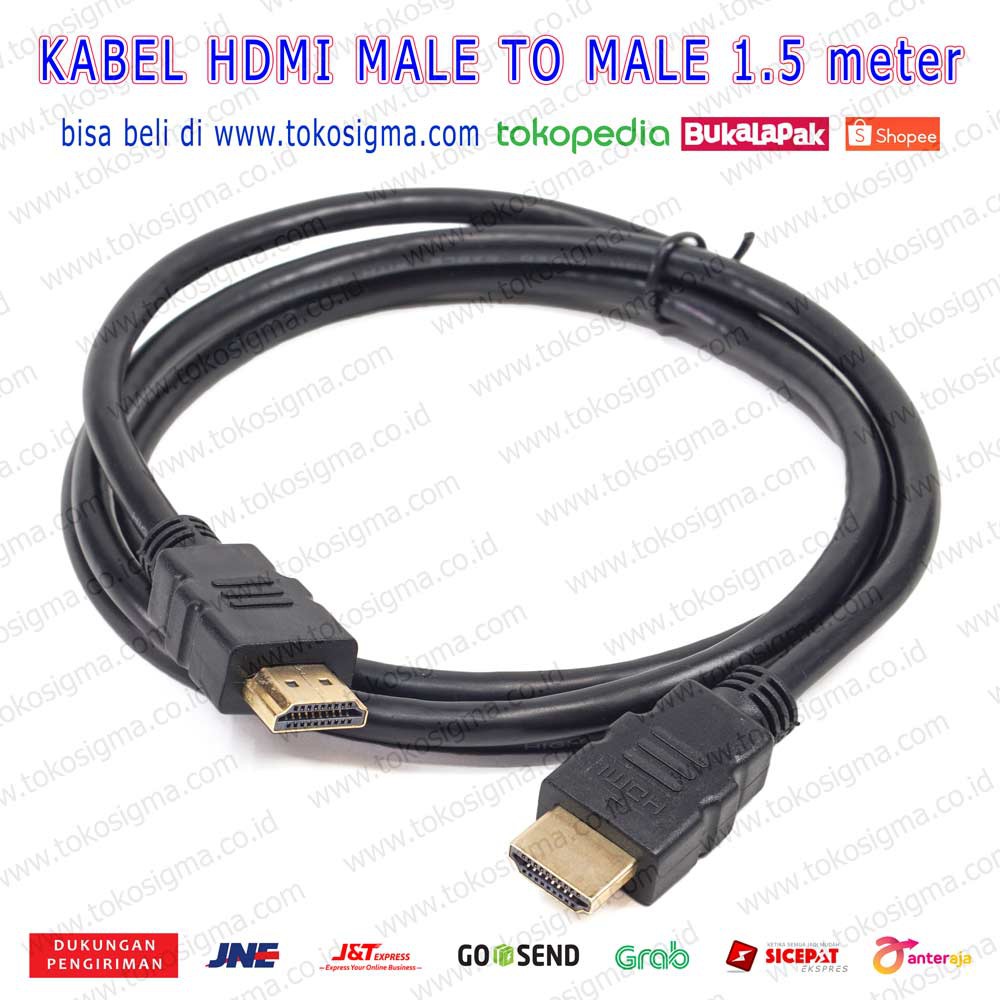 KABEL HDMI Male-Male GOLD Polos Black V1.4 3D