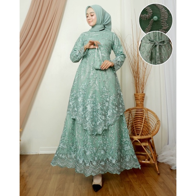 Gamis Tile Bordir|Gamis Tile Runcing|Gamis Tingkat Tile|Gamis Pesta Jumbo|Gamis Kondangan Mewah|Gamis Kebaya Brukat Modern|Gamis Pesta Mewah|Gamis Tingkat Busui|Gamis Bordir Mewah|Gamis Brukat Mewah|-Wardah