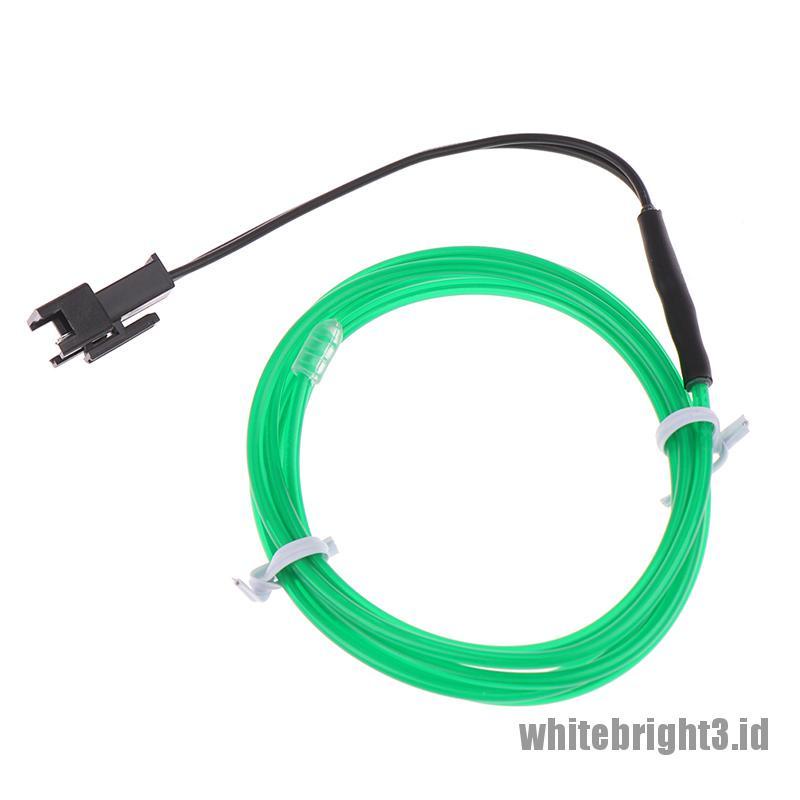 Lampu Neon LED EL Wire Rope Flexible 1M Warna Putih Untuk Dekorasi Pesta Dansa