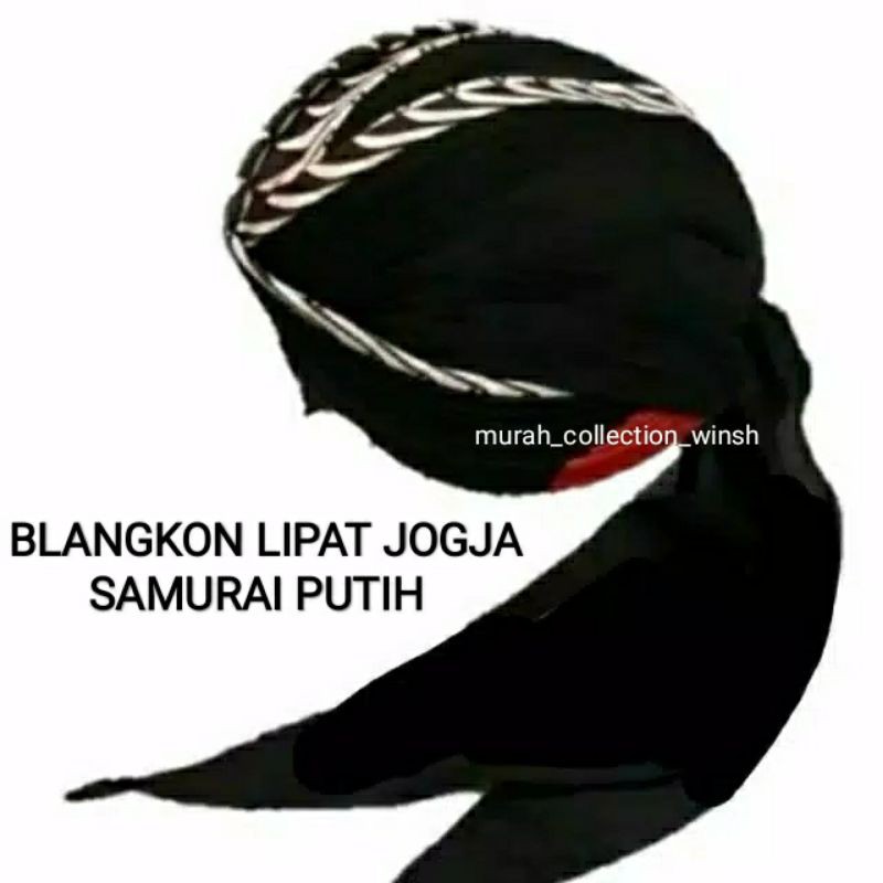 Blangkon jogja lipat samurai putih sliwir // blangkon lipat // blangkon jogja