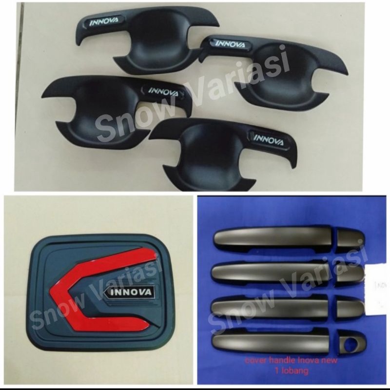 Paket outer handle tank cover Inova new hitam