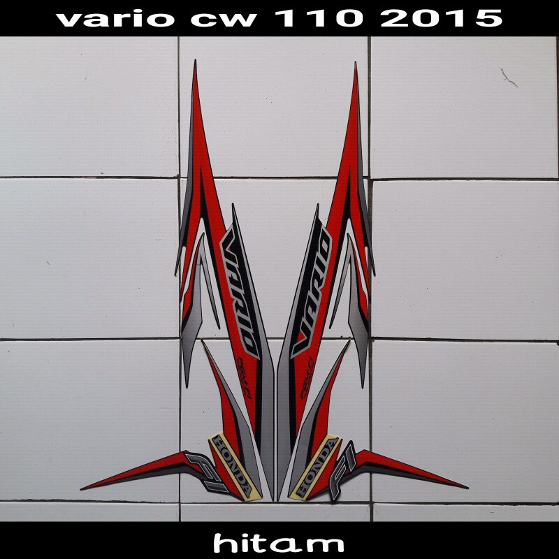 stiker striping motor vario cw fi 110 2015 hitam
