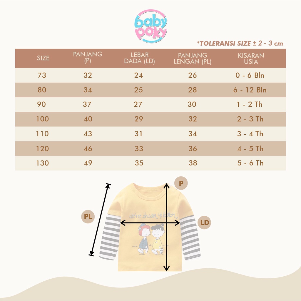 Kaos Baju Anak 0-6 tahun Perempuan Laki Laki Premium