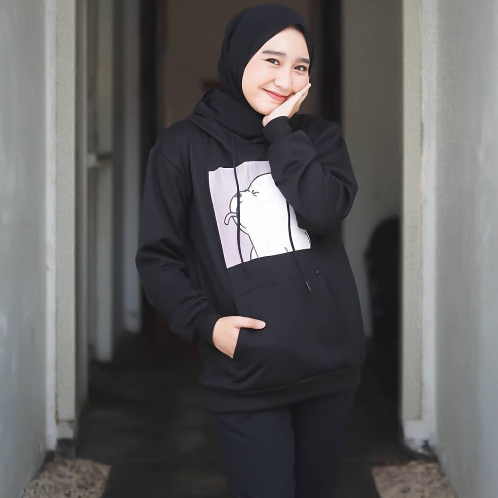 Cute Hoodie Cewek Terbaru l Sweater Hoodie Wanita Tebah Kpop