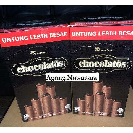 

Gery Chocolatos Wafer Roll Dark Chocolate 1 Box isi 20 Bungkus