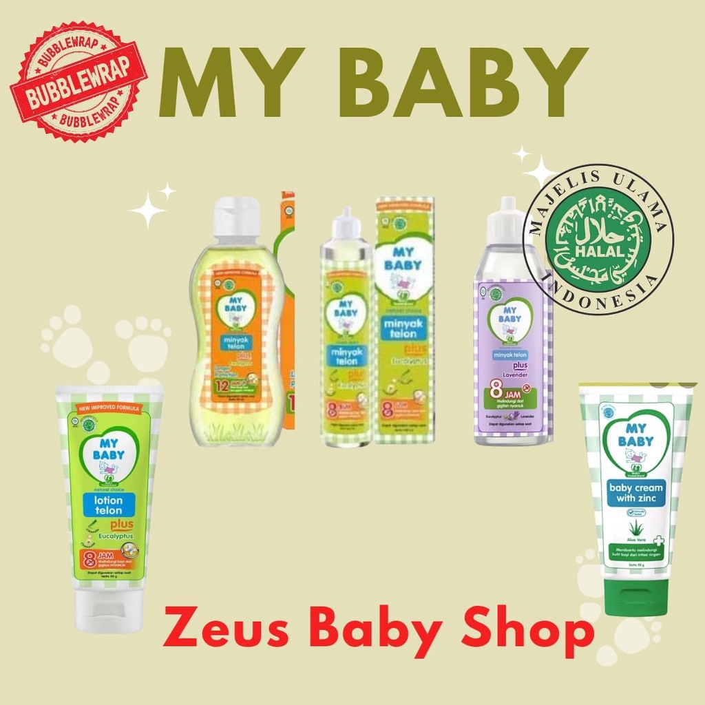 MY BABY MINYAK TELON PLUS 150ML 90ML 60ML 30ML WANGI EUCALYPTUS | LAVENDER