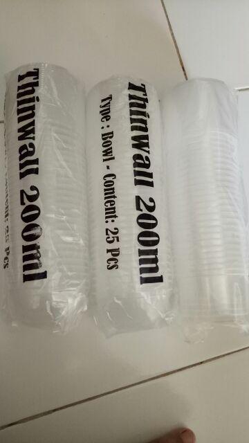 Thinwall 300 Ml Round + Tutup Merek Fim  Harga 1 Roll Isi 25 Pcs