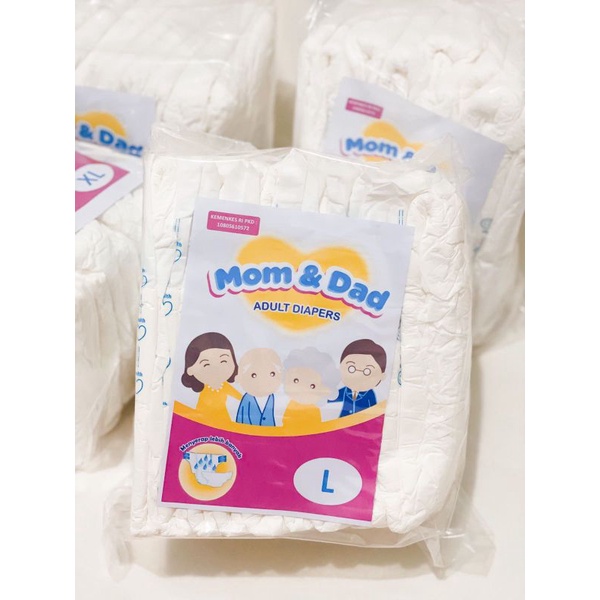 (Satuan) Popok Dewasa Mom &amp; Dad Perekat ( Adult Diapers ) Ukuran M,L,XL, Popok Dewasa Termurah Se Shopee