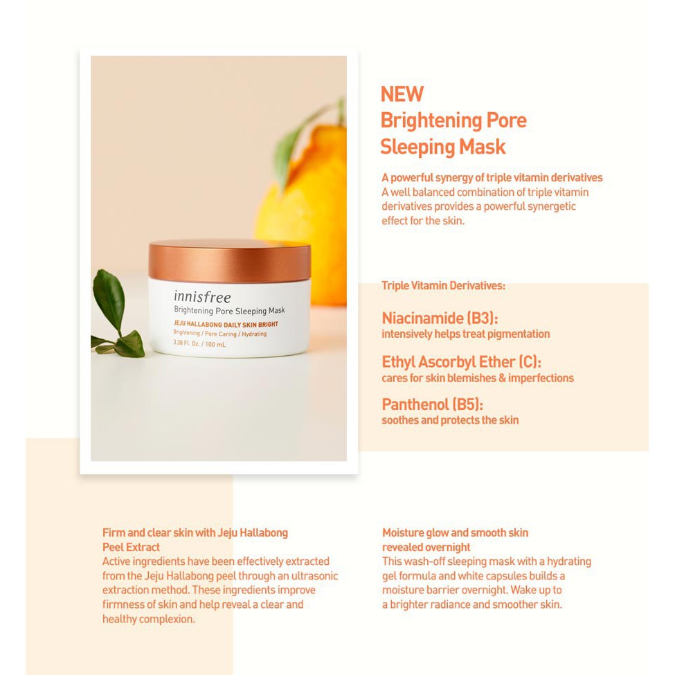 [BPOM] Innisfree Brightening Cleanser | Skin | Serum | Sleeping Mask | Priming Cream