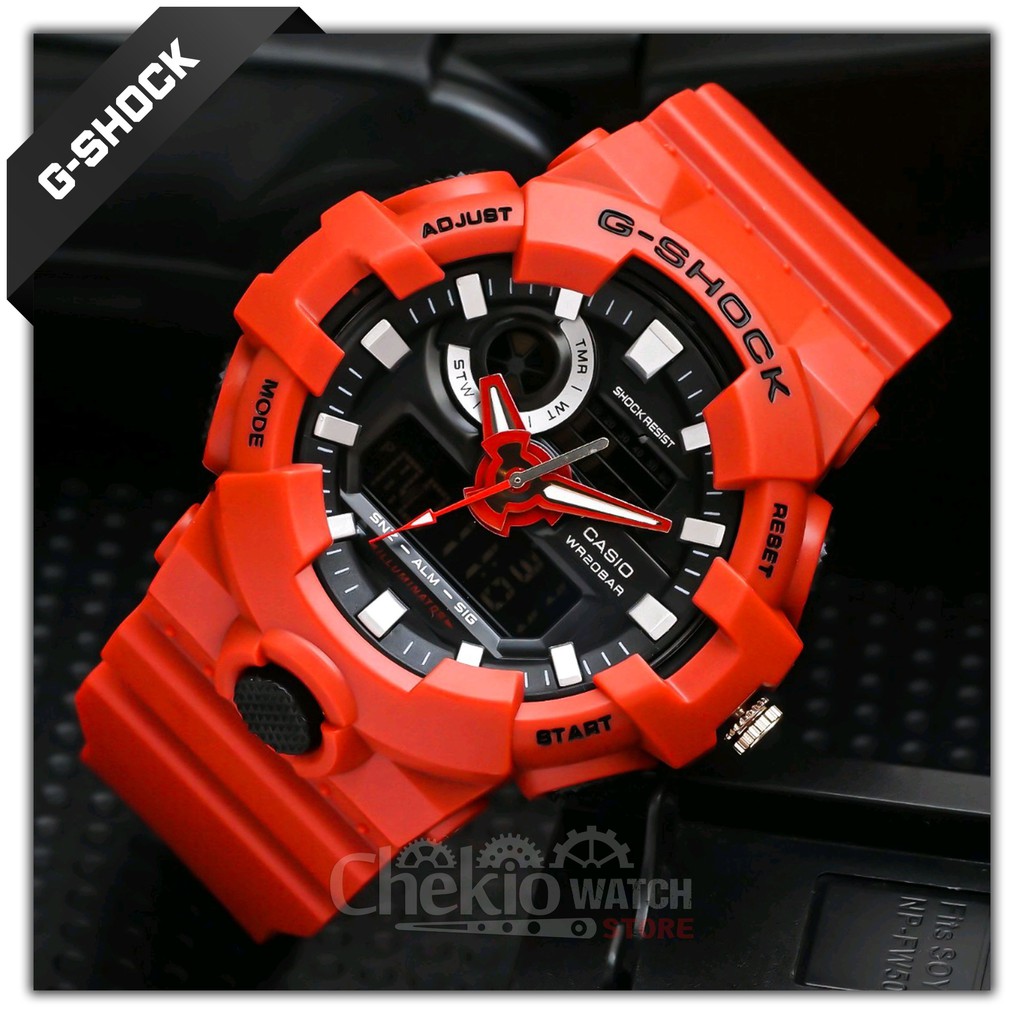 Jam Tangan Murah G-Shock GA700 Merah Full Red Digital Analog Jam Tangan Pria / Wanita