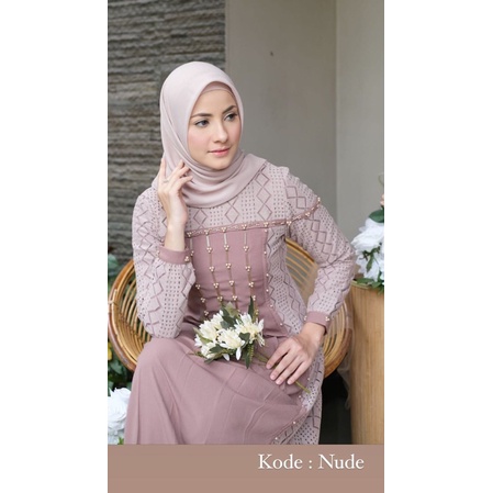 SILVIA DRESS BY JAVINA OFFICIAL NUDE SIZE S
