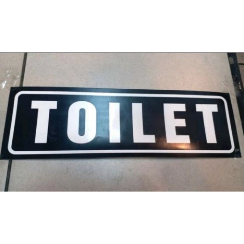 

stiker vinyl TOILET 10X30CM sign rambu k3