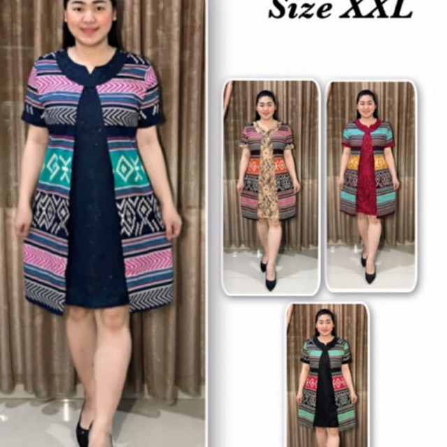 DRESS BATIK PENDEK/DRESS BATIK KATUN/DRESS BATIK KONDANGAN