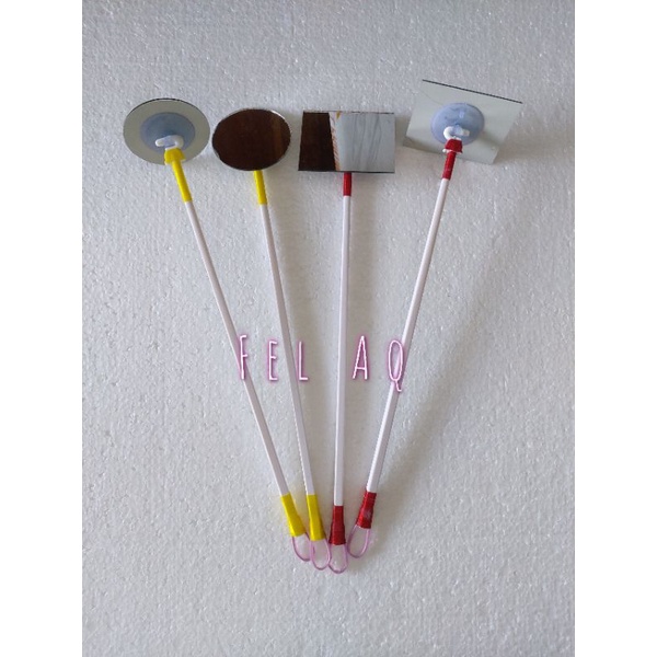 Stik Kaca Cupang Betta Channa Pelatih Mental Flaring Ikan Chana Cana Cermin Mirror Stick