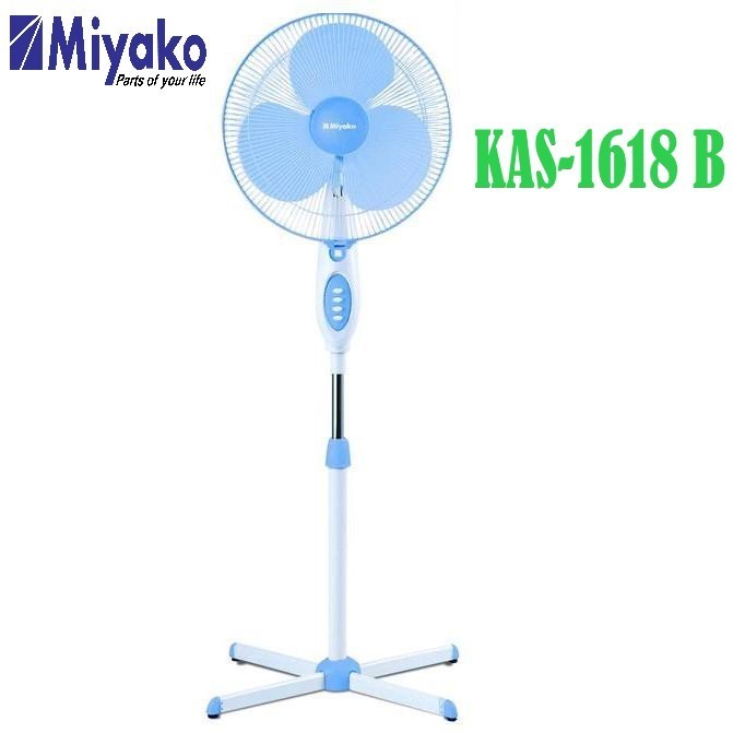 Miyako KAS-1618 B GB Kipas Angin Berdiri / Stand Fan [16 Inch] BESI JARING2