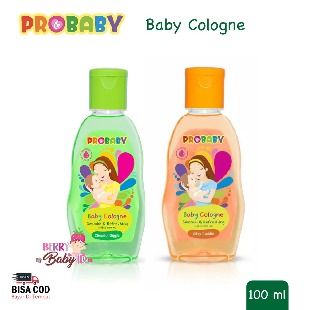 ProBaby Baby Cologne Sweet &amp; Refreshing Cheerful Giggle Silky Cuddle Parfum Bayi Pro Baby 100 ml Berry Mart