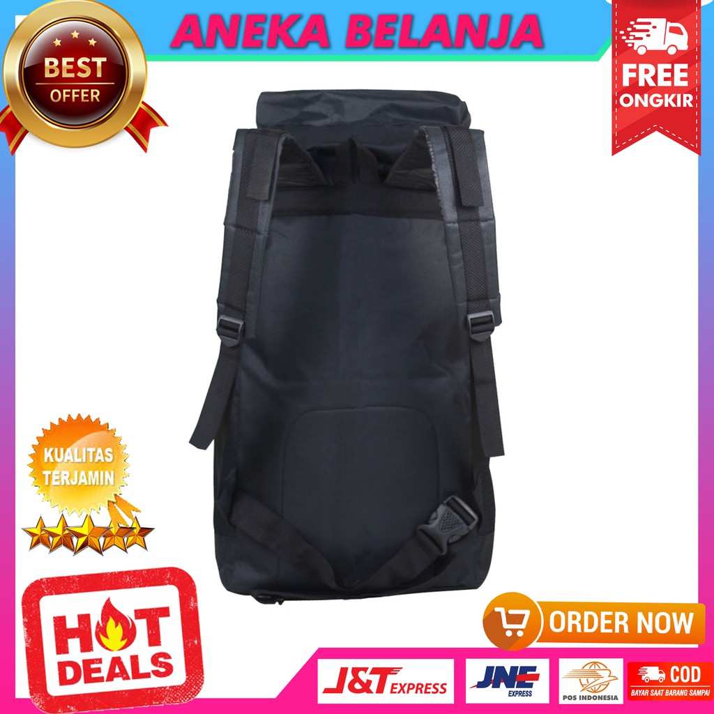 Tas Backpack Distro Gunung Hitam Tas Workout Hiking Travelling Muncak Multifungsi Kuat Awet Tebal