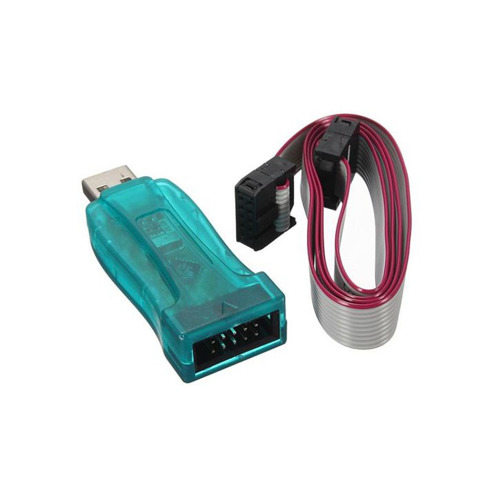 5V USBASP USBISP AVR Programmer Download Cable With 10 Pin Cable Case