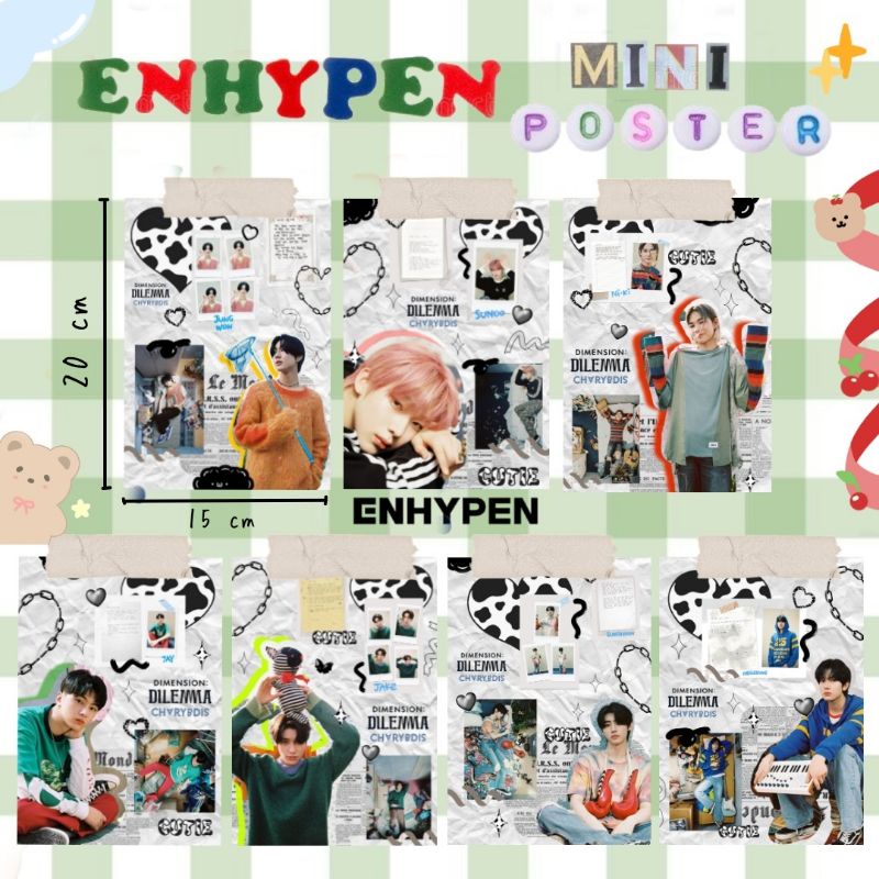 ENHYPEN MINI POSTER WALL DECOR CHARYBDIS VER