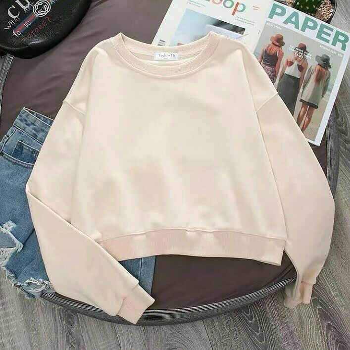 RCL - Jaket Wanita - Sweater Wanita - Oversize Crop Sweater - Sweater Crop Cewek