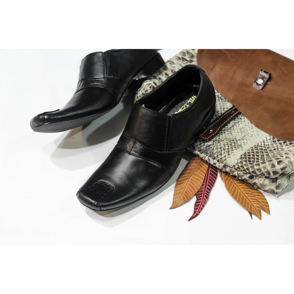 [BAYAR DITEMPAT] Fashion Pria: Sepatu Pantofel Kulit Sepatu Kerja Formal Pria Original Dr Faris